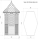 image 2 of Winchester Medium Tiled Gazebo - Pressure Treated Timber - L240 x W240 x H300 cm