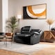 image 3 of Roma Recliner Leather 3 Plus 2 Seater Sofa Set, Armchair Inspired Home Theatre and Living Room Seating Black | Black | 2