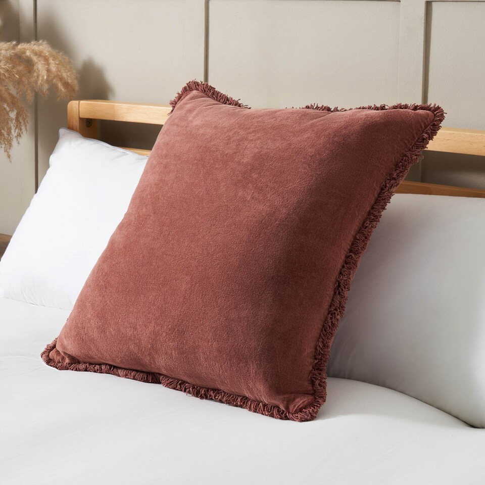 image 1 of BHS Camille Cushion | Red | Rose | One Size | 1