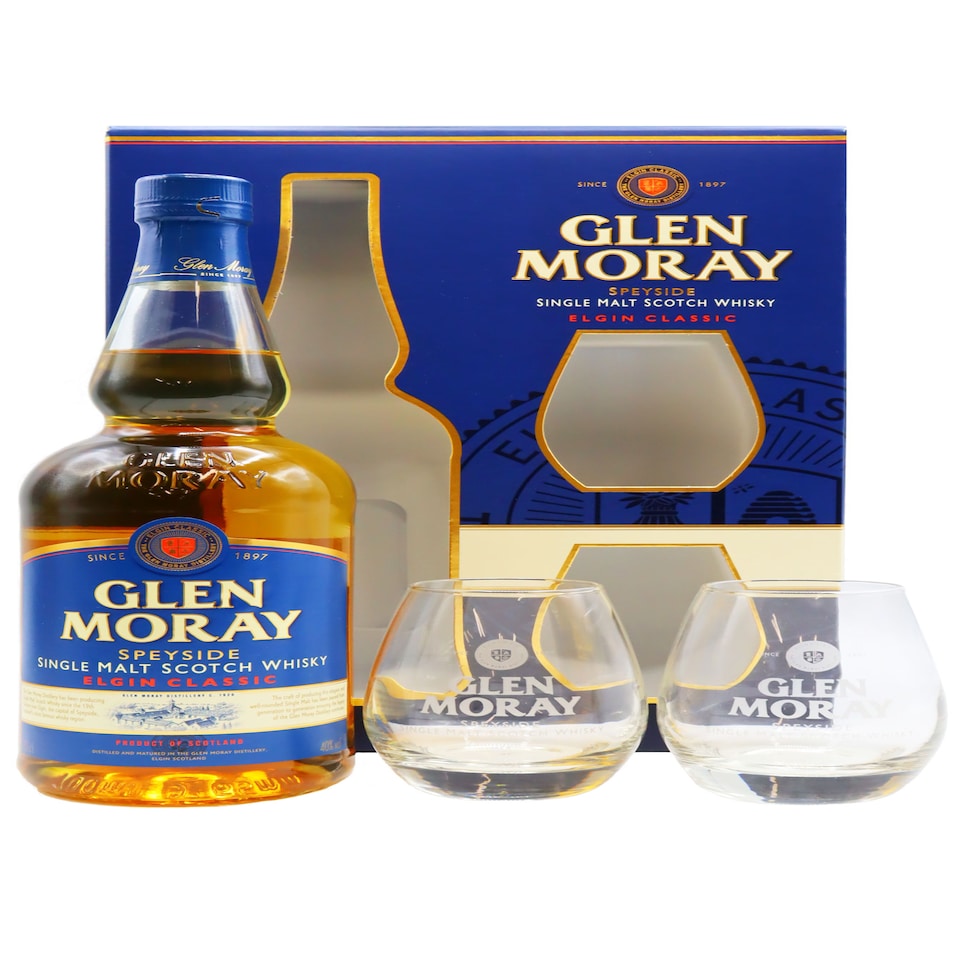 image 1 of Glen Moray - Elgin Classic Single Malt Whisky Glass Pack | Multi | 1