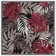 image 1 of Tropical leaves in red, white & grey (Picutre Frame) Grey | XL