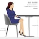 image 6 of HOMCOM Modern Set of 2 Upholstered Fabric Bucket Seat Dining Chairs, Grey