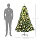 image 5 of HOMCOM 1.8m 6ft PreLit Artificial Christmas Tree 200 LED Xmas Tree Holiday Decor with Decorative Balls Ornament Metal Stand