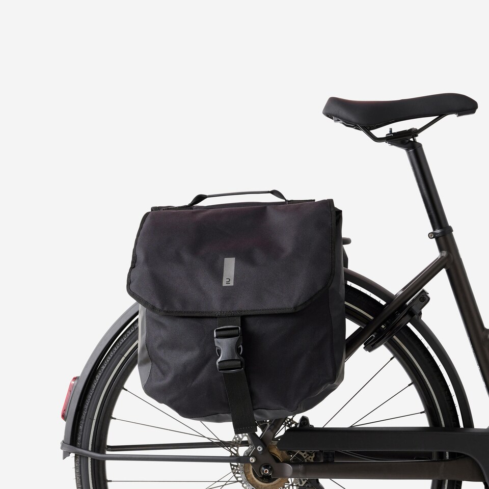image 1 of Decathlon 540 Waterproof Double Pannier Rack Bike Bags 2x20L