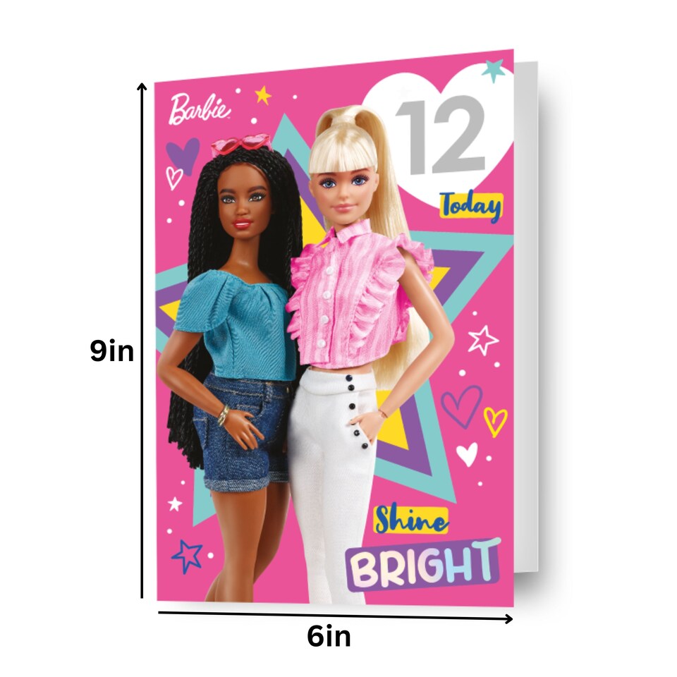 image 1 of Barbie Age Sticker Birthday Card