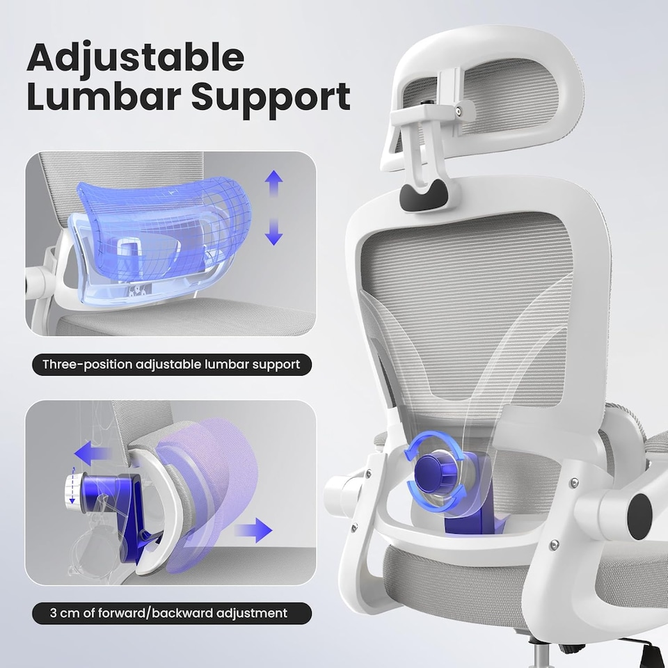image 1 of Rattantree Ergonomic Office Chair Dual Backrest Mesh Computer Chair