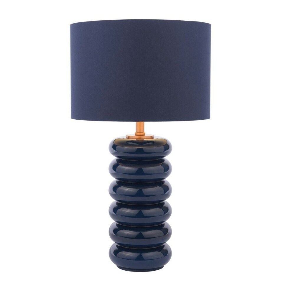image 1 of Portia Blue Glass Table Lamp Blue