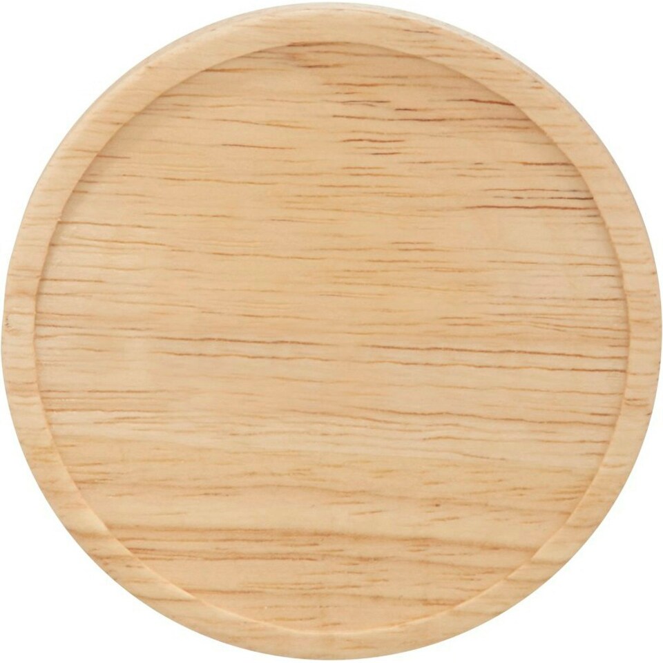 image 1 of Avenue Hearth Ceramic Mug With Wood Lid/Coaster - Solid Black/White - 10.4 x 7.5 cm