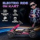 image 3 of HOMCOM 12V Electric Go Kart w/ Forward Reversing 2 Speeds for 3-8 Yrs - Pink