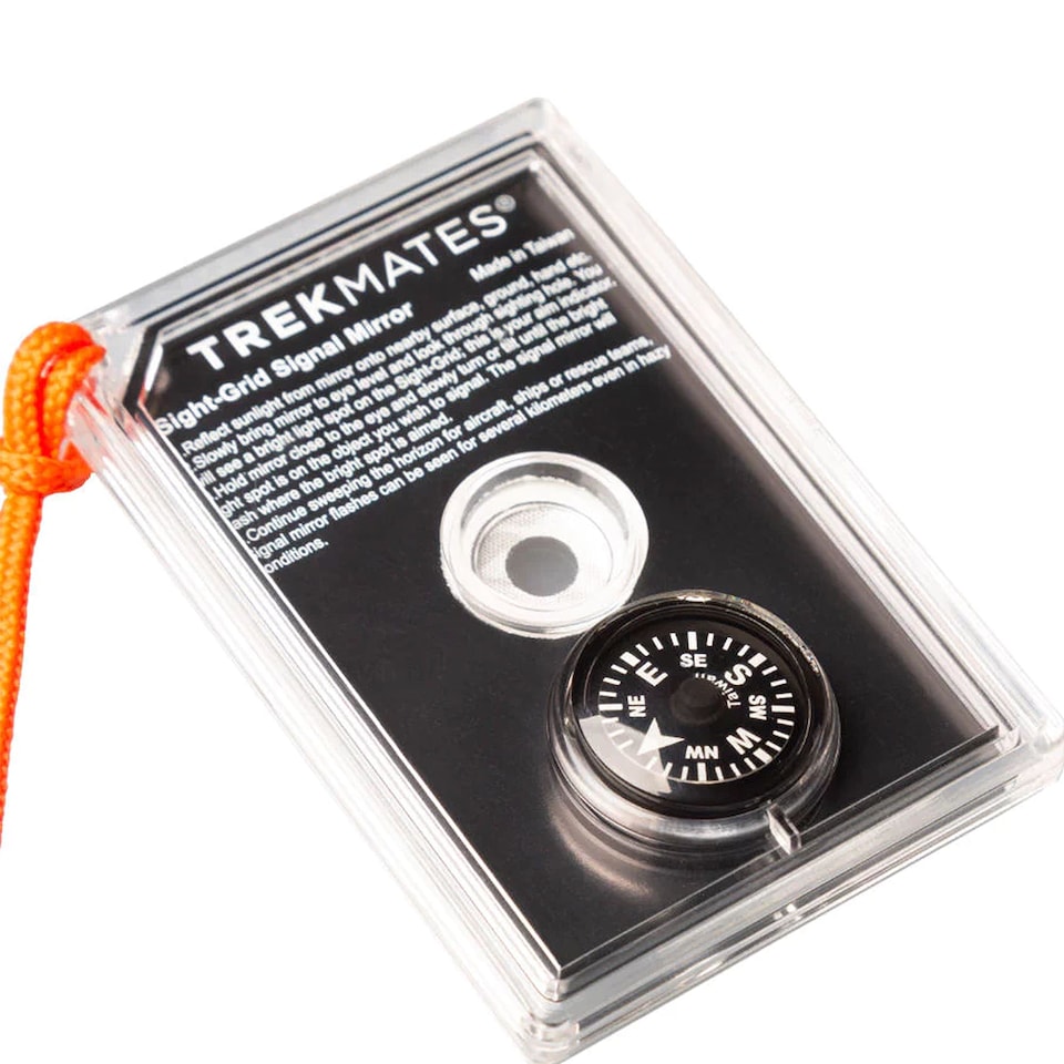 image 1 of Signal Mirror Emergency Sighting Compass Hiking Survival Outdoor Tool | White | White | One Size | 1