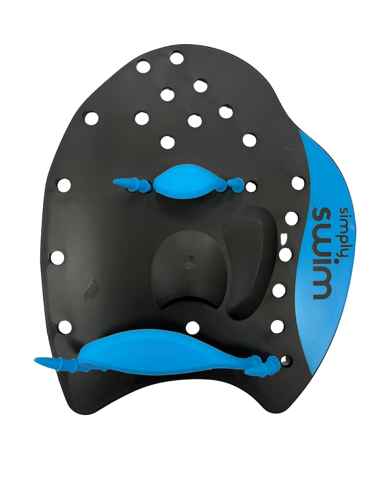 image 1 of Simply Swim Hand Swim Paddles - Black/Blue