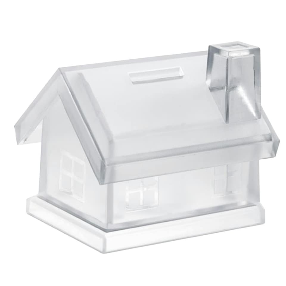 image 1 of MidOcean Mybank House Plastic Money Box - Transparent - One Size