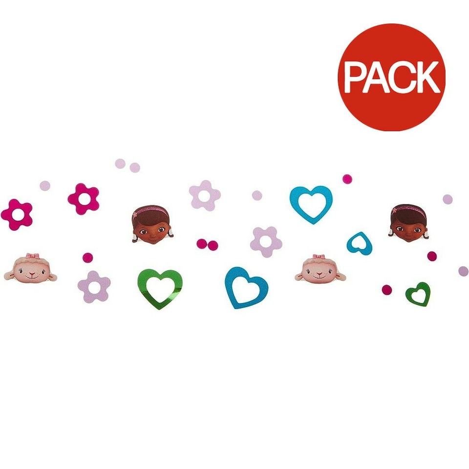 Doc McStuffins Confetti (Pack of 3) - Pink/Green/Blue - One Size