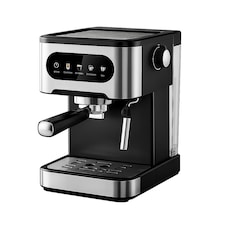 GEEPAS 5 In 1 Espresso Coffee Machine with Milk Frother 20 Bar 1350W - Silver