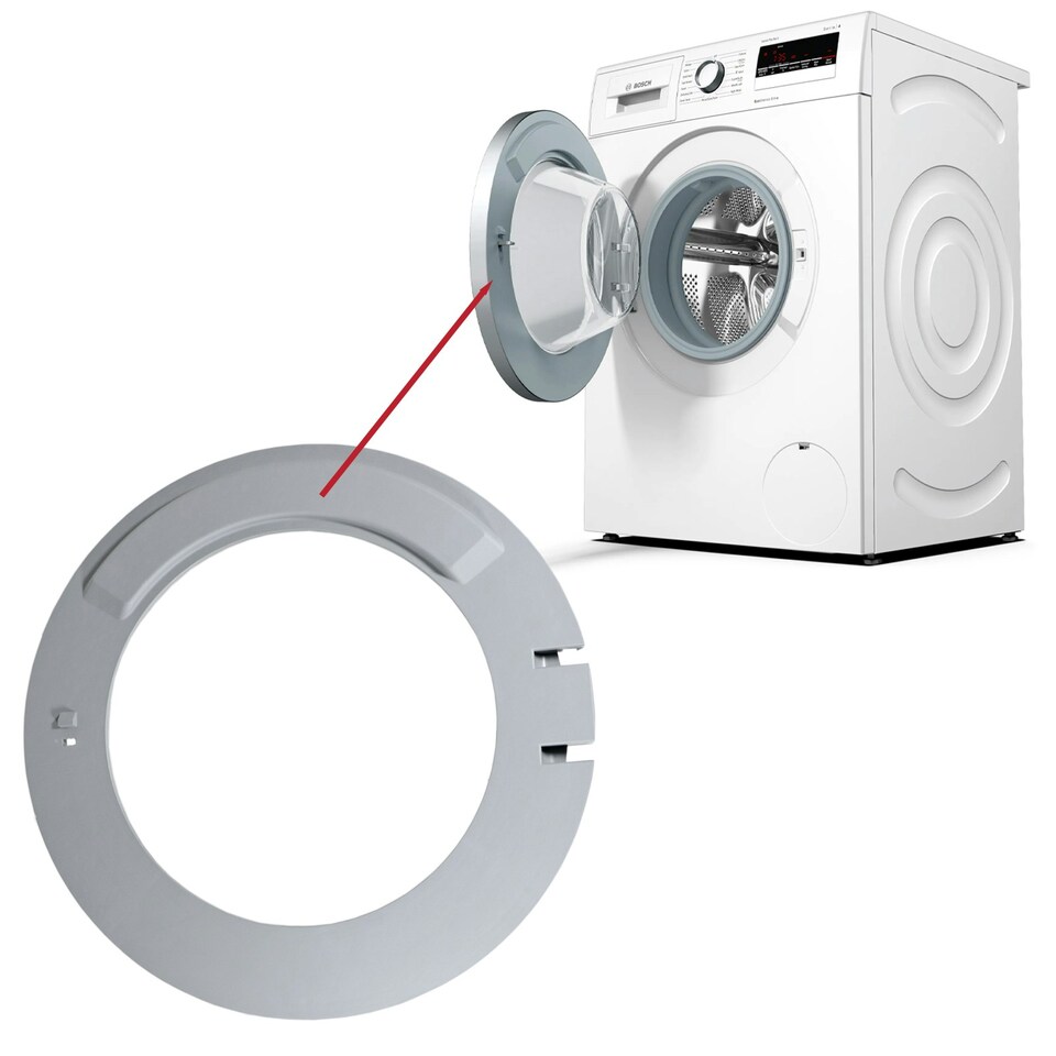 image 1 of Siemens Washing Machine Door Frame Porthole Window for WM10 WM12 WM14 Series