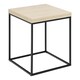 image 1 of Barossa Coffee Table with Light Oak Top & Black Steel Base 40cm