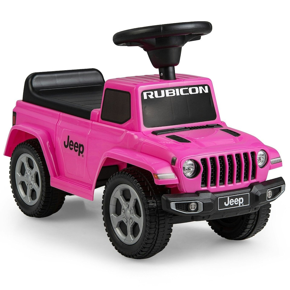 image 1 of COSTWAY Kids Ride on Push Car Licensed Jeep Push Along Car