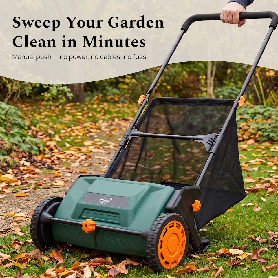 image 1 of Pelle & Sol 21-Inch Manual Lawn Sweeper with 103L Bag