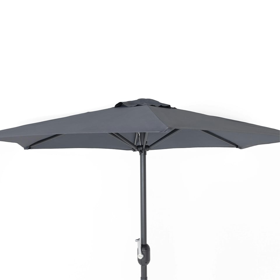 image 1 of Charles Bentley 2m Garden Patio Market Umbrella Crank Function - Grey