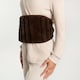 image 3 of OHS Ribbed Fleece Hot Water Bottle Belt Adjustable Heating Wrap | Brown