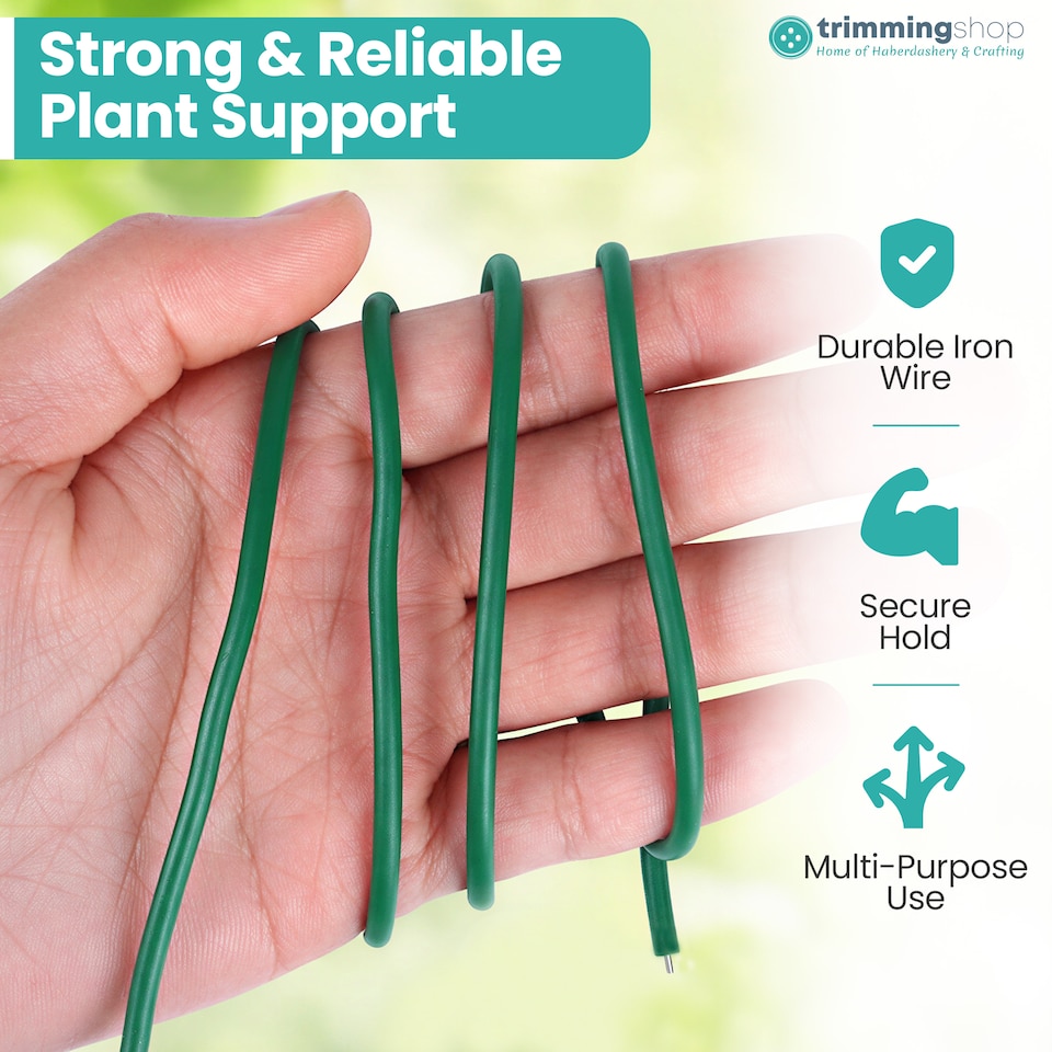 image 1 of 2.5mm Green Garden Soft Tie, Soft Twist Ties - 10 Metres