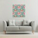 image 2 of Pink Flowers (Canvas Print) 77 x 77 x 4cm