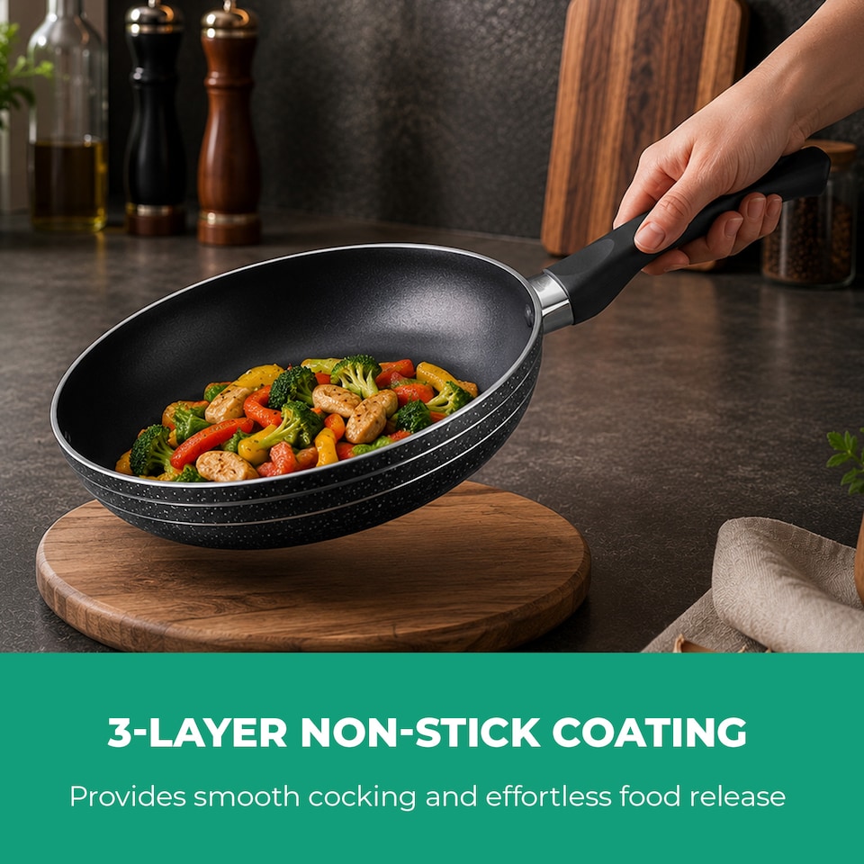 image 1 of Royalford 24 CM  Non-Stick Aluminium Frying Pan  for Induction Hob, Skillet Pan