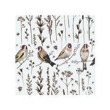 Goldfinches And Autumn Dry Plants Splash Back | White