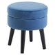 image 2 of Interiors by Premier Midnight Velvet Stool, Adjustable Living Room Footstool, Ergonomic Sofa Footstool