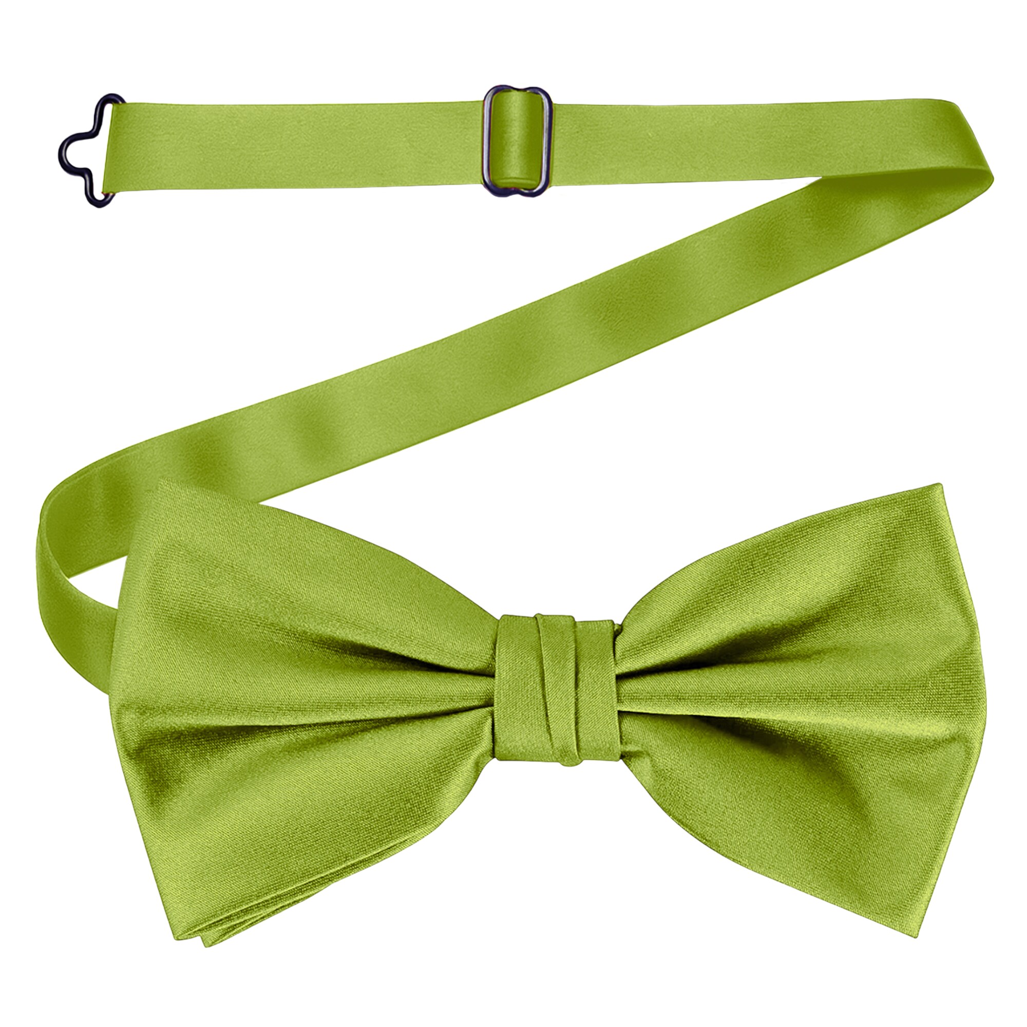 Neel Blue Men's Stylish Bow Ties Colourful Plain Solid Satin Polyester Adjustable Pre-Ties in Jade