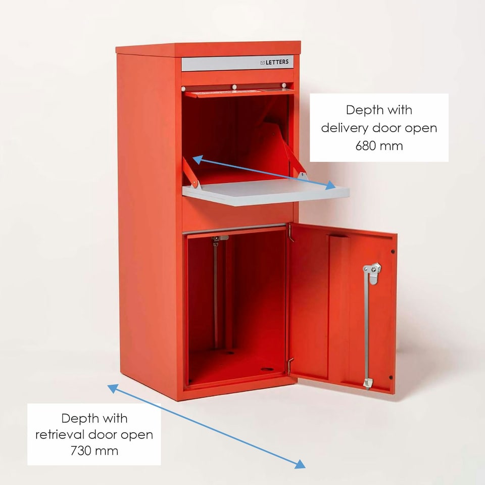 image 1 of SMART PARCEL BOX® Large Front & Rear Access Red Red