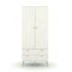 image 2 of Core Products Augusta Curve 2 Door, 2 Drawer Wardrobe, White H176.0cm x W76.5cm x D53.0cm White