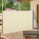 image 2 of Outsunny Retractable Sun Side Awning Screen Fence Patio Garden Wall Balcony Screening Panel Outdoor Blind Privacy Divider (3x1.6M, Cream White) | Cream
