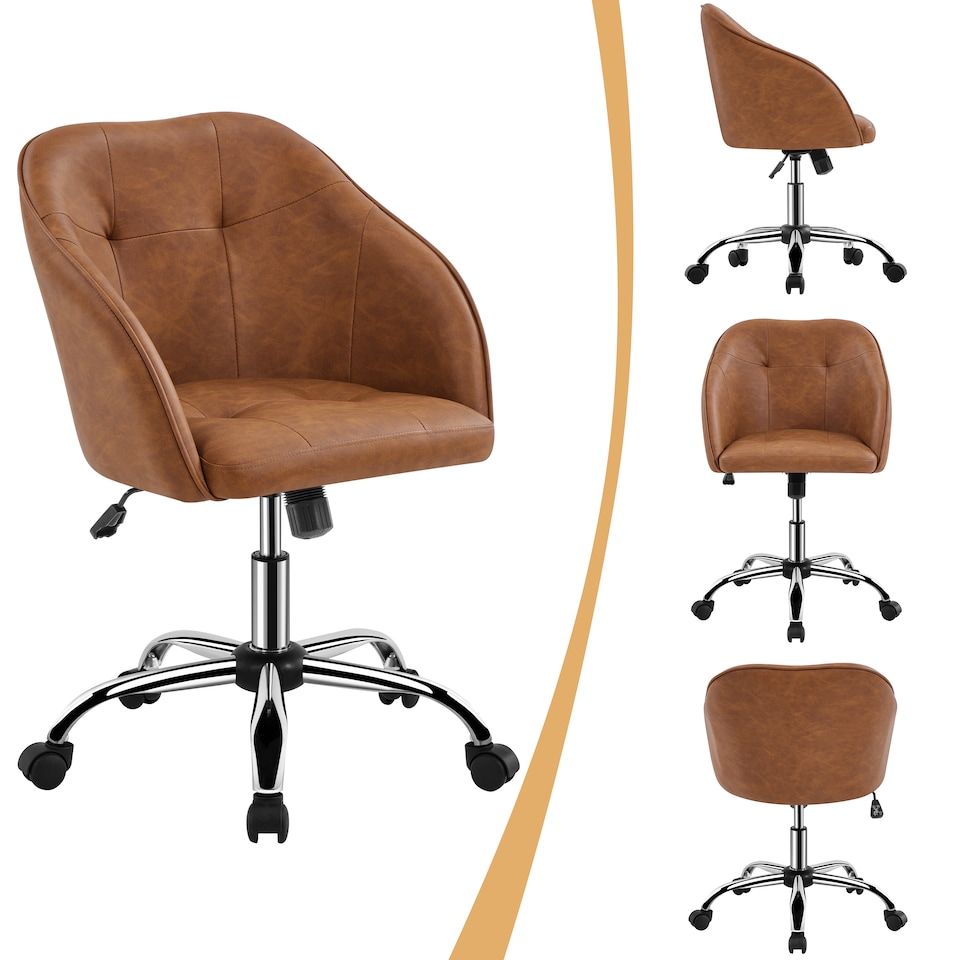 image 1 of Yaheetech Soft Height Adjustable 360° Swivel Computer Chair