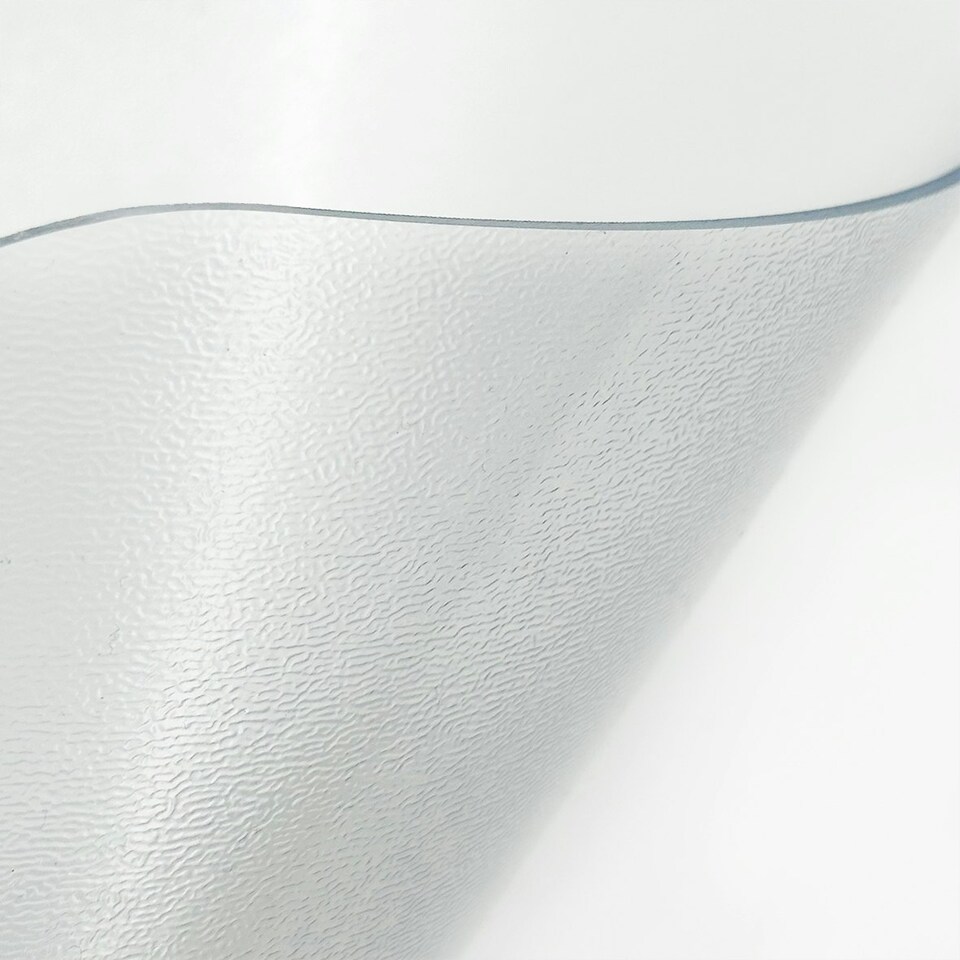 image 1 of 2mm Frosted PVC Tablecloth - 1.45cm Wide, Sold by the Meter Clear | Length: 3m