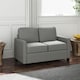 image 2 of HOMCOM Modern 2 Seater Sofa with Spring Cushion, Back Pillow, Grey Grey