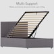 image 7 of Vida Designs Lisbon 3ft Single Ottoman Bed Storage Faux Leather, Grey, 90 x 190cm