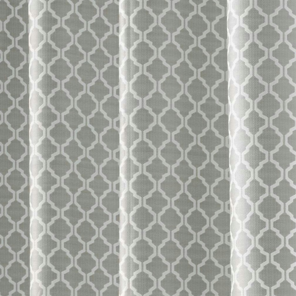 image 1 of Wold Ring Top Lined Curtains - 117cm x 183cm - Silver