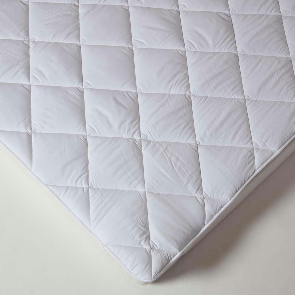 image 1 of Homescapes Luxury Extra Thick 500 GSM Cotton Mattress Topper - Double | White | Double