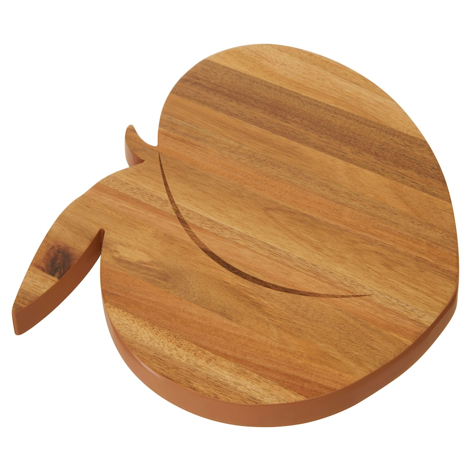 image 1 of Interiors by Premier Peach Design Chopping Board, Natural Wood Chopping Board For Kitchen Counter Top, Wood Chopping Board
