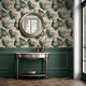 image 2 of Muriva Elysian Floral Wallpaper | Blue | Teal/Coral | 1