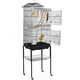 image 1 of Yaheetech 158.5 cm Tall Roof Top Birdcage with Rolling Metal Stand Black