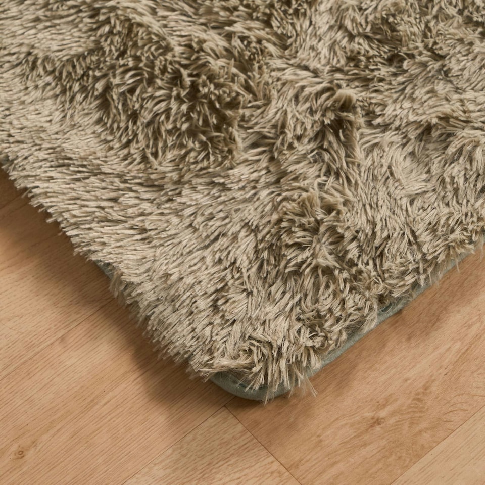 image 1 of OHS Fluffy Anti-Slip Plain Shaggy Floor Mat Rug , 80x150cm - Sage Green | Sage Green | 80x150cm