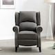 image 6 of Charlotte Modern Fabric Pushback Recliner Sofa Accent Chair | Grey | Grey | One Size