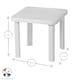 image 3 of Resol Andorra Garden Side Table - White | White | White