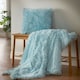 image 2 of Catherine Lansfield Cuddly Deep Pile Blanket Throw | Blue | Duck Egg Blue