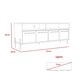 image 6 of Harvard Carbon Grey Oak and Washed Oak Wide 4-Door TV Unit - Modern Media Cabinet with Storage | Brown | Brown | 1
