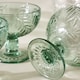 image 4 of Set of 2 Laurier Green Spring Summer Embossed Leaf Footed Bowls Wedding Decorations Ideas 320ml | Green | Green | Medium | 2