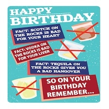 Scotch On The Rocks Is Bad For Your Heart... - Funny Birthday Card