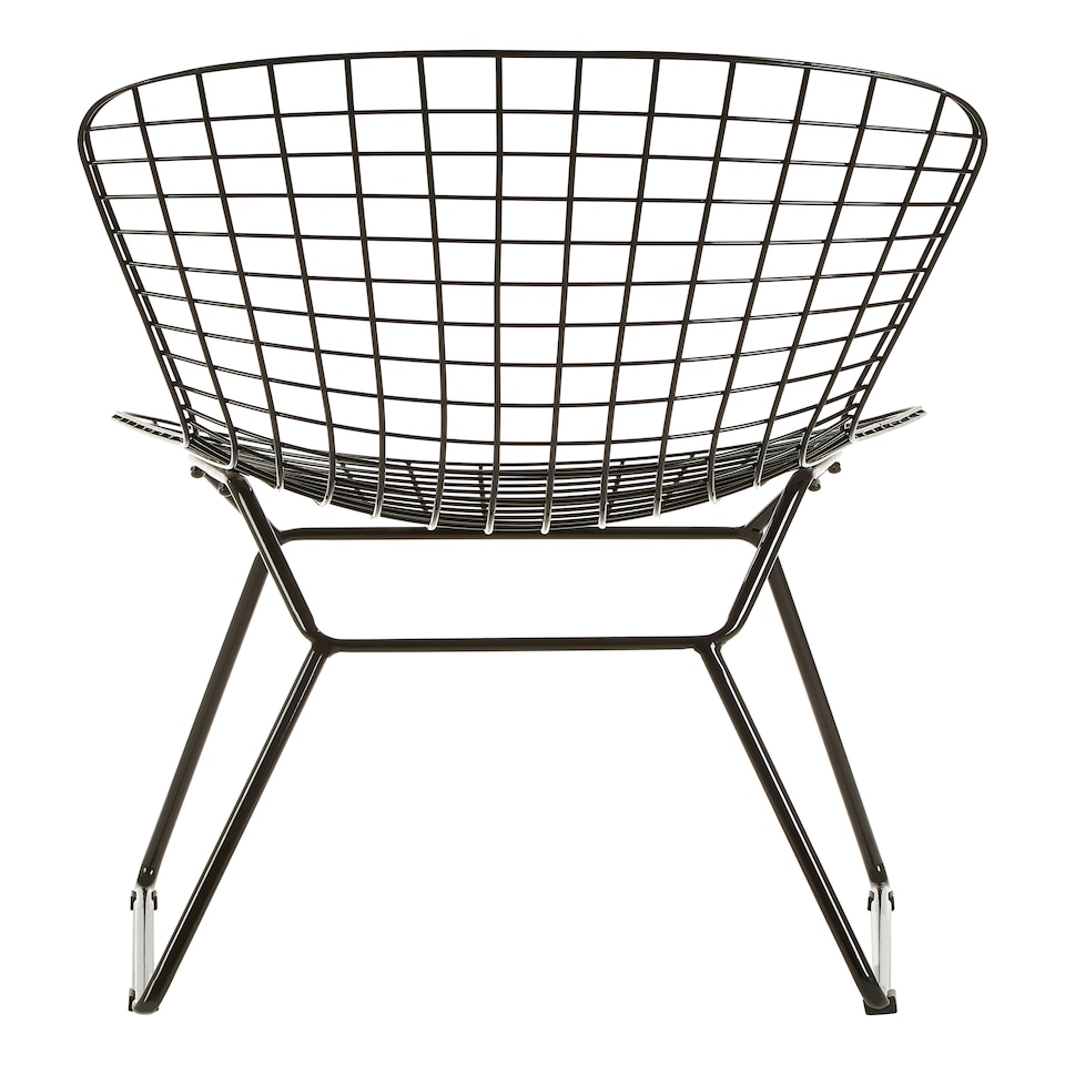 image 1 of Interiors by Premier Black Metal Wire Chair, Comfortable Seating Garden Wire Chair, Easy Cleaning Wire Frame
